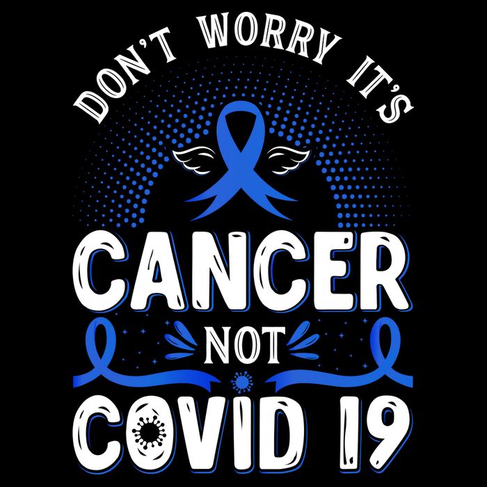 DONT WORRY ITS CANCER NOT COVID19 Colon Cancer Awareness Stripe Pom Pom Beanie
