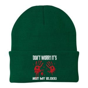 DonT Worry ItS Not My Blood Bloody Hand Chainsaw Knit Cap Winter Beanie