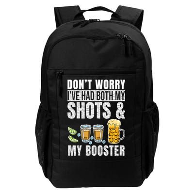 Don't Worry I've Had Both My Shots American Flag 4th of July Daily Commute Backpack