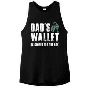 Dads Wallet Is Closed For The Day Ladies PosiCharge Tri-Blend Wicking Tank