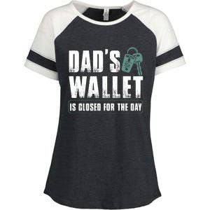 Dads Wallet Is Closed For The Day Enza Ladies Jersey Colorblock Tee