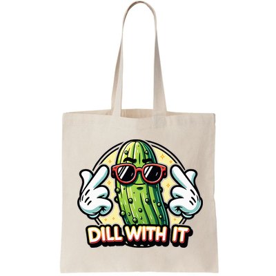 Dill With It Funny Pickle Vegetable Pun Bag