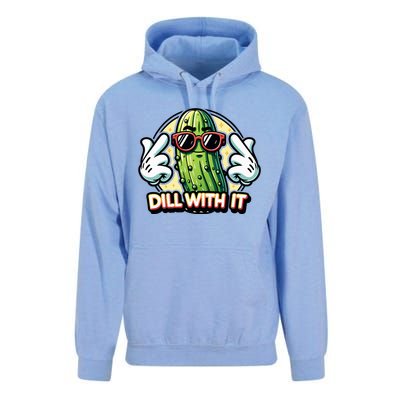 Dill With It Funny Pickle Vegetable Pun Unisex Surf Hoodie