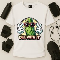 Dill With It Funny Pickle Vegetable Pun Cooling Performance Crew T-Shirt