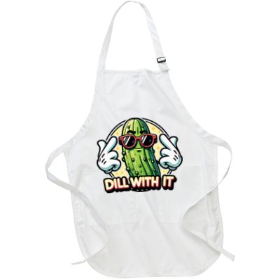 Dill With It Funny Pickle Vegetable Pun Apron