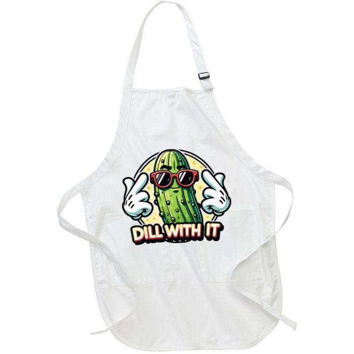 Dill With It Funny Pickle Vegetable Pun Apron
