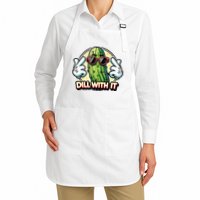 Dill With It Funny Pickle Vegetable Pun Apron