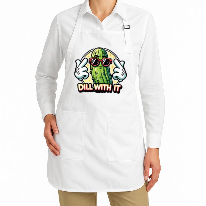 Dill With It Funny Pickle Vegetable Pun Apron