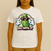 Dill With It Funny Pickle Vegetable Pun T-Shirt