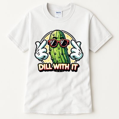 Dill With It Funny Pickle Vegetable Pun Tall T-Shirt