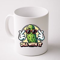 Dill With It Funny Pickle Vegetable Pun Mug
