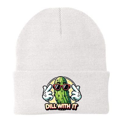 Dill With It Funny Pickle Vegetable Pun Beanie
