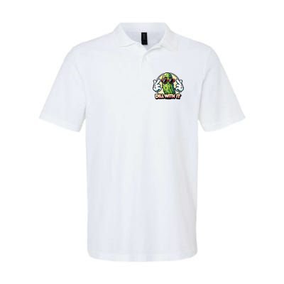 Dill With It Funny Pickle Vegetable Pun Polo