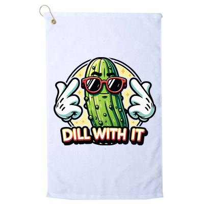 Dill With It Funny Pickle Vegetable Pun Golf Towel