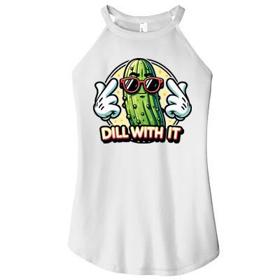 Dill With It Funny Pickle Vegetable Pun Women's Perfect Tri Rocker Tank