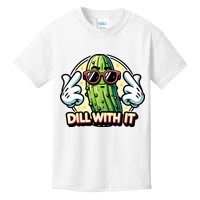 Dill With It Funny Pickle Vegetable Pun Kids T-Shirt