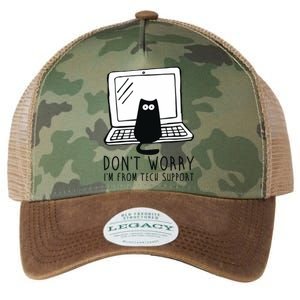 Don't Worry I'm From Tech Support Funny Cat Legacy Tie Dye Trucker Hat