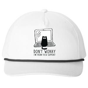 Don't Worry I'm From Tech Support Funny Cat Snapback Five-Panel Rope Hat