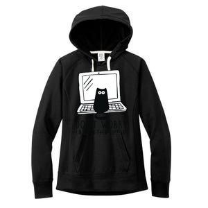 Don't Worry I'm From Tech Support Funny Cat Women's Fleece Hoodie