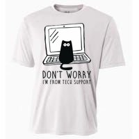 Don't Worry I'm From Tech Support Funny Cat Cooling Performance Crew T-Shirt