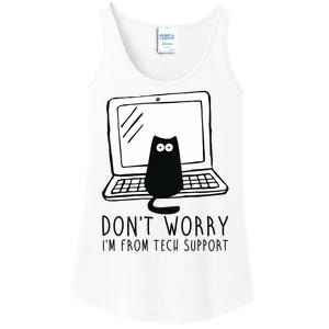 Don't Worry I'm From Tech Support Funny Cat Ladies Essential Tank