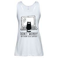 Don't Worry I'm From Tech Support Funny Cat Ladies Essential Flowy Tank