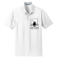 Don't Worry I'm From Tech Support Funny Cat Dry Zone Grid Polo