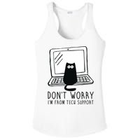 Don't Worry I'm From Tech Support Funny Cat Ladies PosiCharge Competitor Racerback Tank