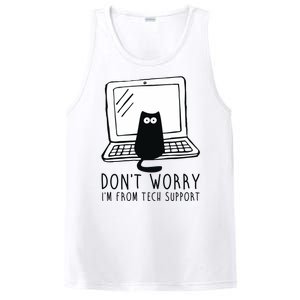 Don't Worry I'm From Tech Support Funny Cat PosiCharge Competitor Tank