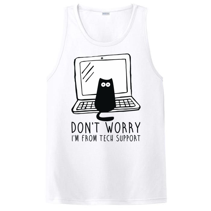 Don't Worry I'm From Tech Support Funny Cat PosiCharge Competitor Tank