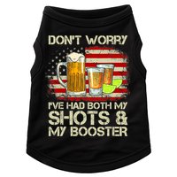 Don't Worry I've Had Both My Shots And Booster American Flag Doggie Tank