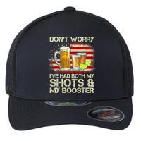 Don't Worry I've Had Both My Shots And Booster American Flag Flexfit Unipanel Trucker Cap