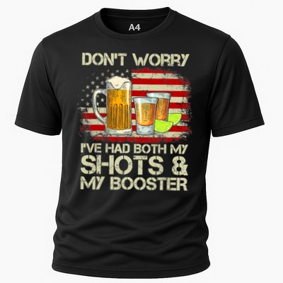 Don't Worry I've Had Both My Shots And Booster American Flag Performance Shirt