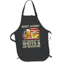 Don't Worry I've Had Both My Shots And Booster American Flag Apron