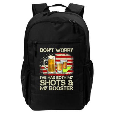 Don't Worry I've Had Both My Shots And Booster American Flag Daily Commute Backpack