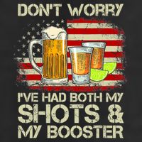 Don't Worry I've Had Both My Shots And Booster American Flag 25L Jumbo Tote
