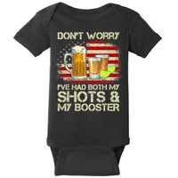 Don't Worry I've Had Both My Shots And Booster American Flag Baby Bodysuit
