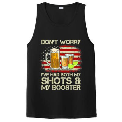 Don't Worry I've Had Both My Shots And Booster American Flag PosiCharge Competitor Tank
