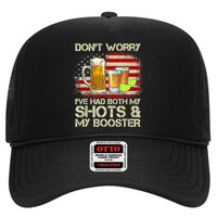 Don't Worry I've Had Both My Shots And Booster American Flag Trucker Hat