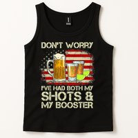 Don't Worry I've Had Both My Shots And Booster American Flag Tank Top