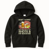 Don't Worry I've Had Both My Shots And Booster American Flag Kids Hoodie