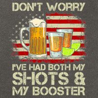 Don't Worry I've Had Both My Shots And Booster American Flag Cotton Canvas Backpack
