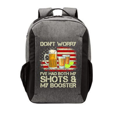 Don't Worry I've Had Both My Shots And Booster American Flag Vector Backpack