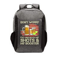 Don't Worry I've Had Both My Shots And Booster American Flag Vector Backpack