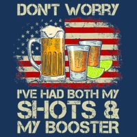 Don't Worry I've Had Both My Shots And Booster American Flag Infant Baby Jersey Bodysuit