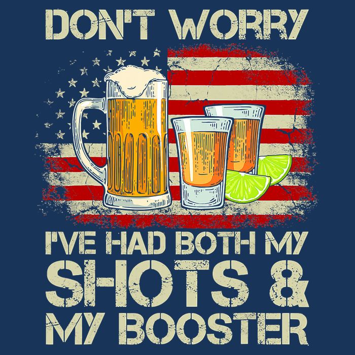 Don't Worry I've Had Both My Shots And Booster American Flag Infant Baby Jersey Bodysuit