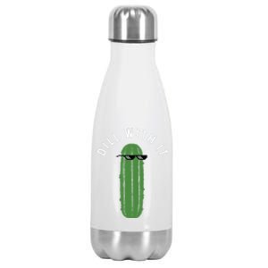 Dill With It Funny Stainless Steel Insulated Water Bottle