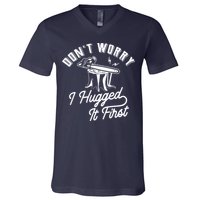 Don't Worry I Hugged It First Lumberjack Chainsaw V-Neck T-Shirt