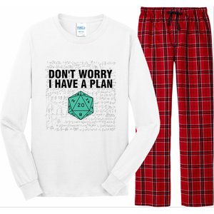 DonT Worry I Have A Plan Funny Dungeon Chaotic Dragon Long Sleeve Pajama Set