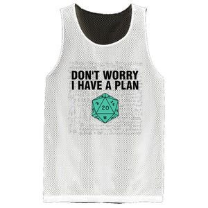 DonT Worry I Have A Plan Funny Dungeon Chaotic Dragon Mesh Reversible Basketball Jersey Tank